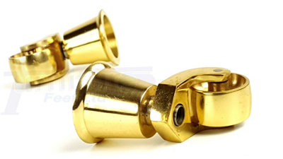 2x BRASS CASTOR & CUP REPLACMENT 32mm BRASS CASTORS FIX WITH SCREW OR BOLT NOT SUPPLIED