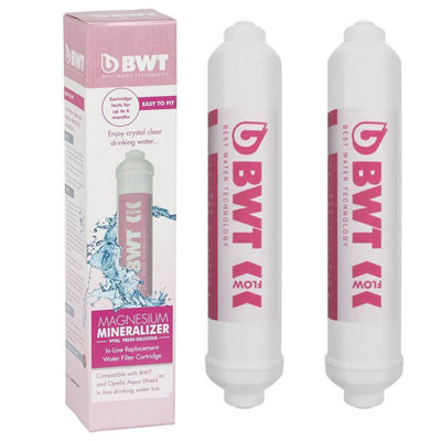 2x BWT Magnesium Mineralizer In Line Water Filter Cartridge Filter Tap