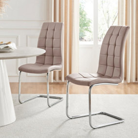 2x Cappuccino Beige Murano Dining Chairs
