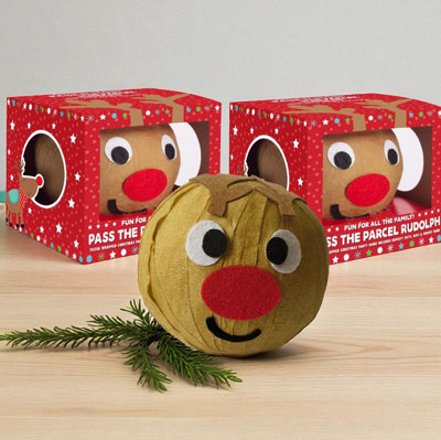 2X CHRISTMAS PASS THE PARCEL RUDOLPH FAMILY XMAS GAME 8 PLAYER