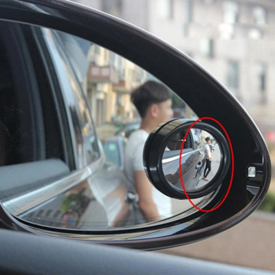 2x Convex Blind Spot Mirror Towing Reversing Driving Self Adhesive Car Van  Bikes