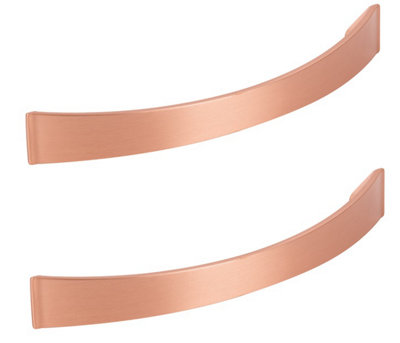 2x Copper Bow Pull Kitchen / Bedroom Cupboard Door Handles 1