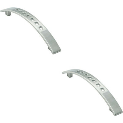 2x Curved Bow Cabinet Pull Handle 162 x 16mm 128mm Fixing Centres Chrome Price Comparisons | Compare The Build