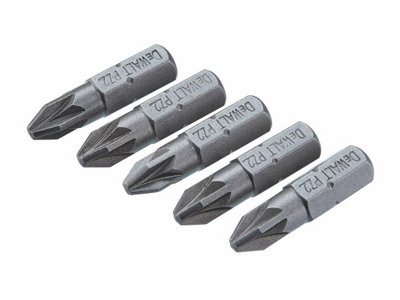 2X Dewalt 25 Piece PZ2 Standard Tic Tac Pozi Screwdriver Bit Set Flex Tough Case - 3