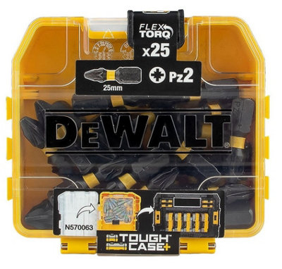 2x Dewalt 25Pc PZ2 Impact Extreme Torsion Screwdriver Bit Set FLEXTORQ Case - 5