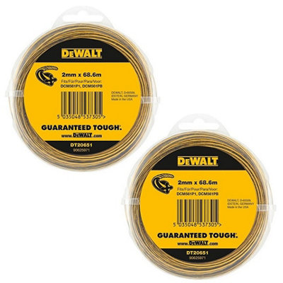 2x Dewalt DT20651QZ Line Trimmer Wire 2mm 68.6m Dewalt DCM561 DCM561P1