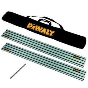 2x DeWalt DWS5022 1.5m Guide Rail for DWS520 Plunge Saws + Carry Bag + Connector