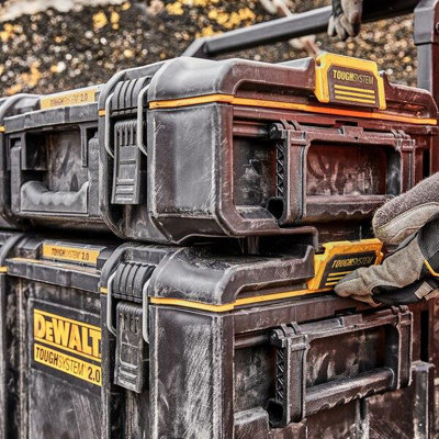 2x Dewalt Tough System 2.0 DWST83293-1 DS166 Stackable Toolbox Case 4 Organisers - 3