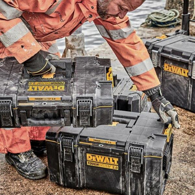 2x Dewalt Tough System 2.0 DWST83293-1 DS166 Stackable Toolbox Case 4 Organisers - 6