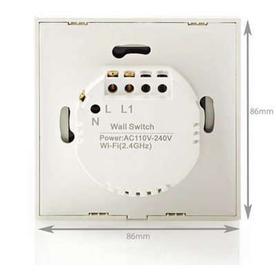 2x Double WiFi Light Switch & Auto Timer Wireless Control Lamp Wall Plate
