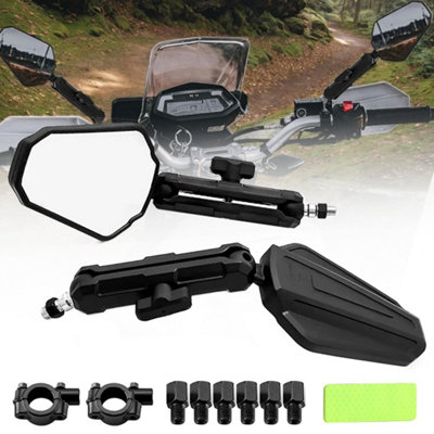 2X Folding ADV Motorcycle Mirrors Rearview Mirror Adventure Mirrors