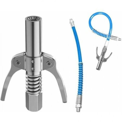 QWORK Grease Gun Outhpiece 1/8 Inch 10000 PSI Double Handle G Coupling