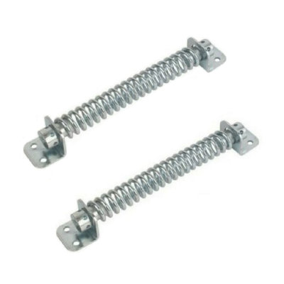 2x GARDEN GATE DOOR CLOSER SPRING Adjustable 8" Galv