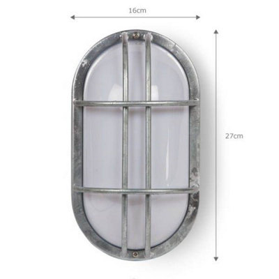 2x Garden Trading St Ives Bulk Head Cage Nautical Mains Fishermans Wall Light