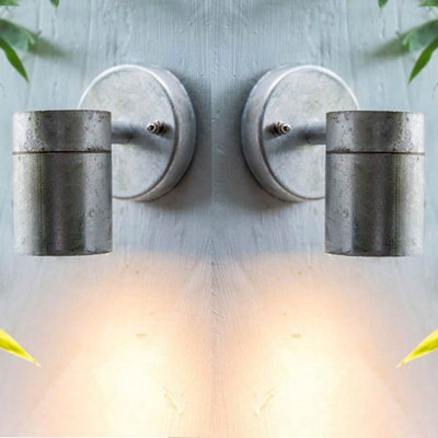 2x Garden Trading St Ives Down Spot Nautical Mains Garden Wall Light Steel