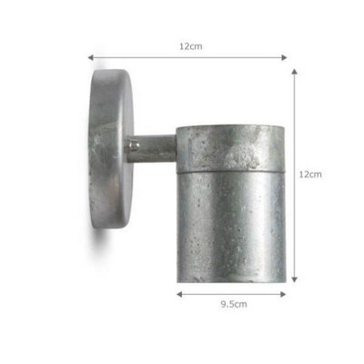 2x Garden Trading St Ives Down Spot Nautical Mains Garden Wall Light Steel