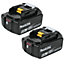 2x Genuine Makita 18V 6.0Ah Li-Ion LXT Battery BL1860 6AH New Star + Carry Case