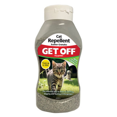 2x Get Off Cat Repellent Granules Cat Deterrent Prevents Digging Fouling 600ml DIY at B Q