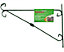 2x Green Hanging Basket Bracket 10 Inch 25cm Metal Flower Basket Fence Hanger