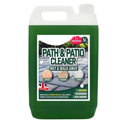 2x Green Stain Removing 5 Litre Patio & Path Outdoor Cleaning Fluid Solution For Driveways