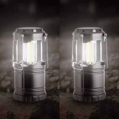 2x Hanging LED Collapsible Lanterns