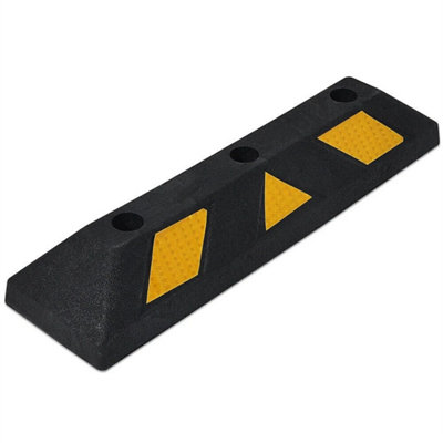 2x Heavy Duty Driveway Car Parking Curb Garage Wheel Stop Safety Block ...