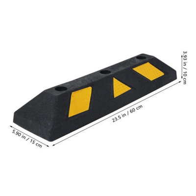 2x Heavy Duty Driveway Car Parking Curb Garage Wheel Stop Safety Block ...