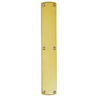 2x Large Traditional Door Finger Plate 457 x 75mm Polished Brass Push Plate