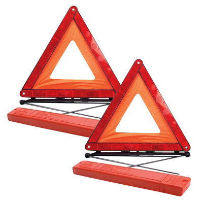 2X Large Warning Car Triangle Reflective Road Emergency Breakdown ...