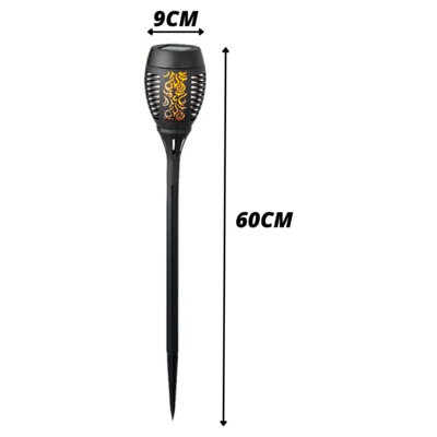 2X LED Solar Lights Powered Garden Lights Solar Powered Waterproof Torch Patio Lights - 9