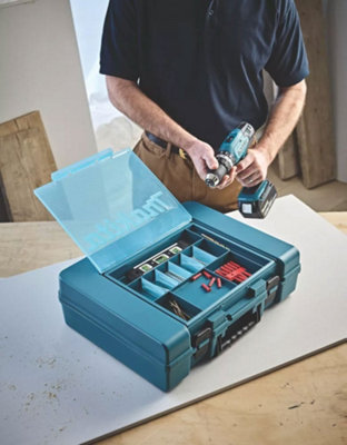 2X Makita 18v Tool Storage Case Toolbox Twin Pack Case + Organiser In Lid LXT202