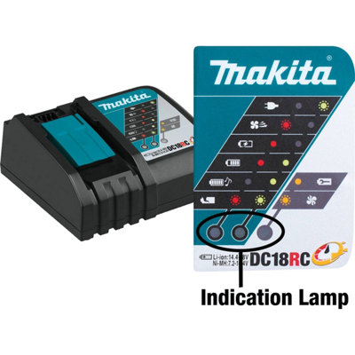 2X Makita DC18RC 18v 22min Intelligent FAST Lithium Battery Charger + Inlay - 3