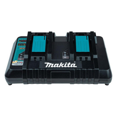 2x Makita DC18RD LXT Lithium Ion 240v 18v Dual Port Fast Battery Charger