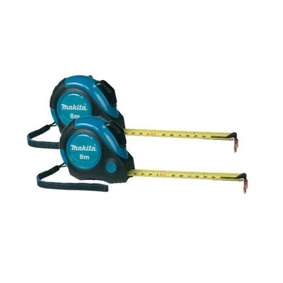 2x Makita P-73003 Autolock 8m Measuring Tape Measure 8 Metres Metric Imperial