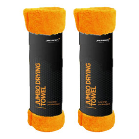 2x McLaren Jumbo Drying Towel Microfibre Extra Large Car Drying Towel