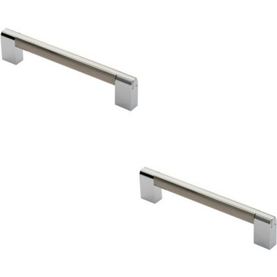 2x Multi Section Straight Pull Handle 160mm Centres Satin Nickel Polished Chrome Price Comparisons | Compare The Build