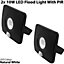 2x Outdoor Slim 10W LED Floodlight PIR Motion Sensor Security IP65 Waterproof