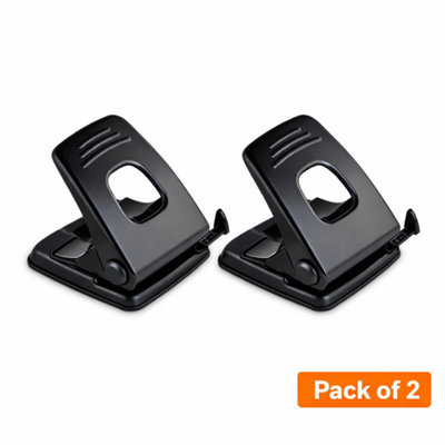 2x pack 2 Hole Paper Punch 10 Sheet Capacity Lightweight Compact Metal ...