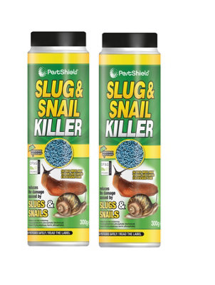 2x Pestshield Organic Slug & Snail Killer Ferric Phosphate Mini Blue Pellets 300g