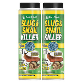 2X PestShield Slug and Snail Killer Mini Blue Pellets Organic Showerproof 2 x 300g