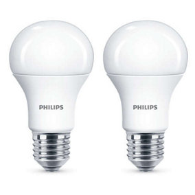 2x Philips LED Frosted E27 75w Warm White Edison Screw Light Bulbs Lamp 1055Lm