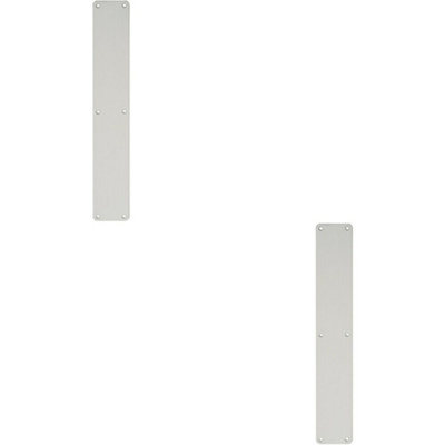 2x Plain Door Finger Plate 500 x 75mm Satin Anodised Aluminium Push Plate