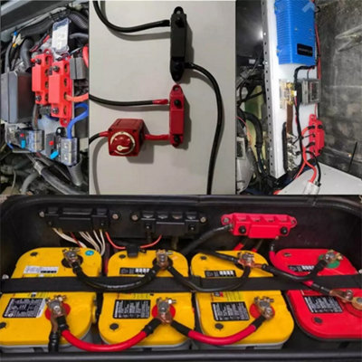 2x Positive Negative Bus Bar Battery Power Distribution Block 4 x M8 ...