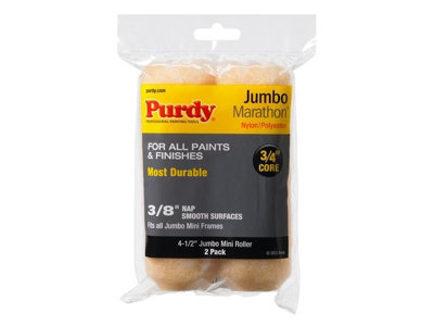 2x Purdy Marathon Jumbo Mini Roller Sleeve 114 x 19mm 4.1/2 x 3/4in PUR14G624062