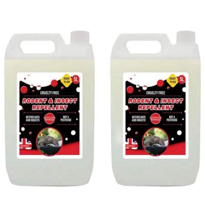 2x Ready To Use 5L Rodent & Insect Repellent For Home, Garden, Office & Garage