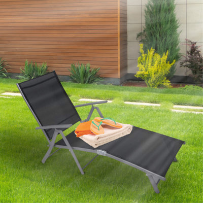 2x Reclining Sun Loungers Garden Furniture - 7