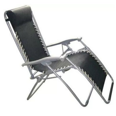 2x Reclining Sun Loungers with Head Rest