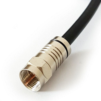 2x RG59 F Connector Compression Crimp Male Plug Outdoor Satellite Cable ...