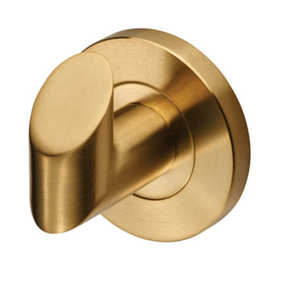2X SINGLE BATHROOM ROBE HOOK ON CONCEALED FIX ROSE 44.5MM PROJ SATIN PVD