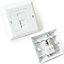 2x Single Port CAT6 IDC Wall Outlet Face Plate 1 Way RJ45 Network Ethernet
